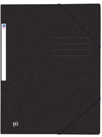 Oxford Elastomap Oxford Top File+ A4 3 kleppen 390gr zwart