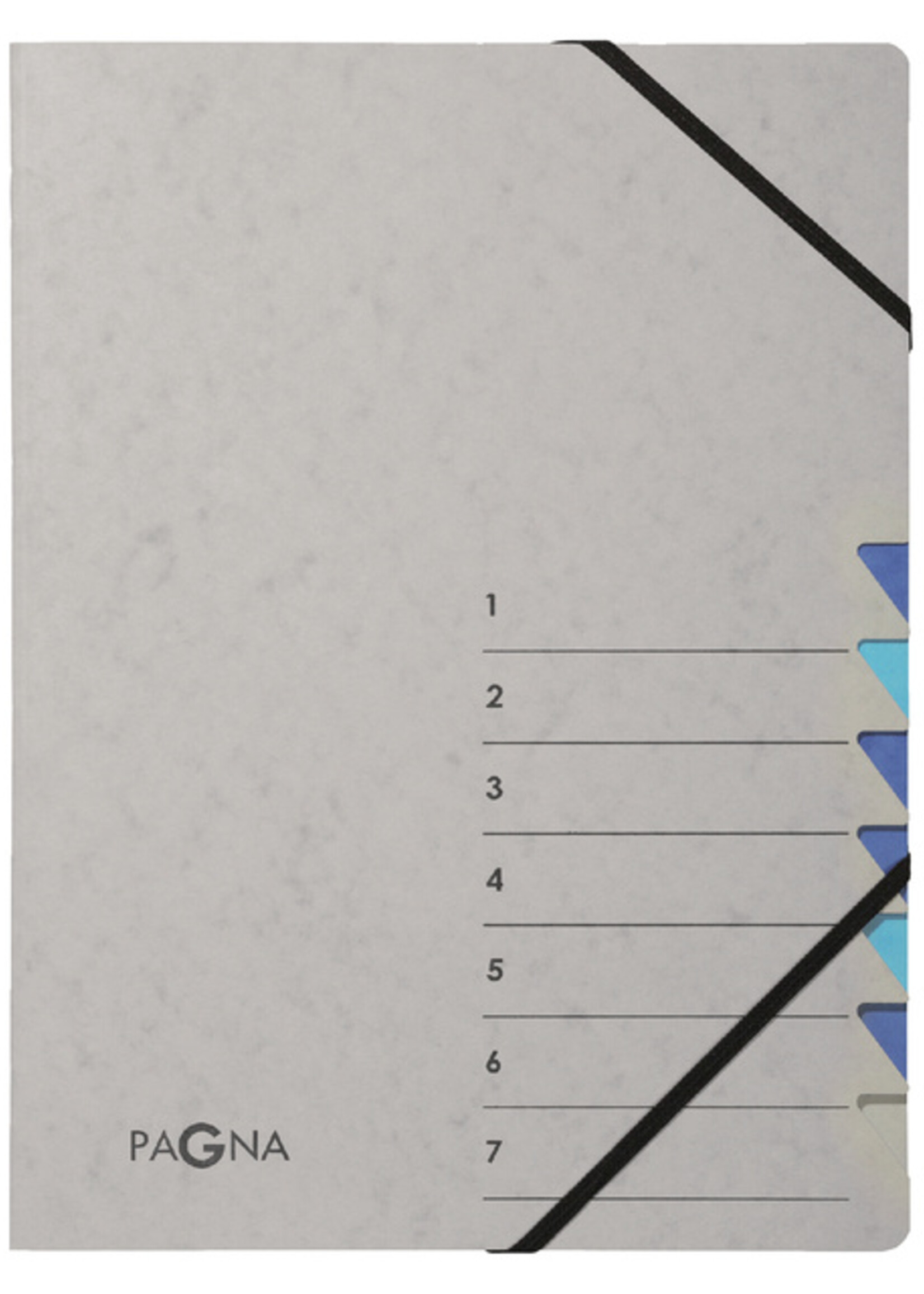 PAGNA Trieur Pagna Easy A4 7 intercalaires bleu clair/bleu foncé