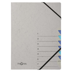 Trieur Pagna Easy A4 7 intercalaires bleu clair/bleu foncé