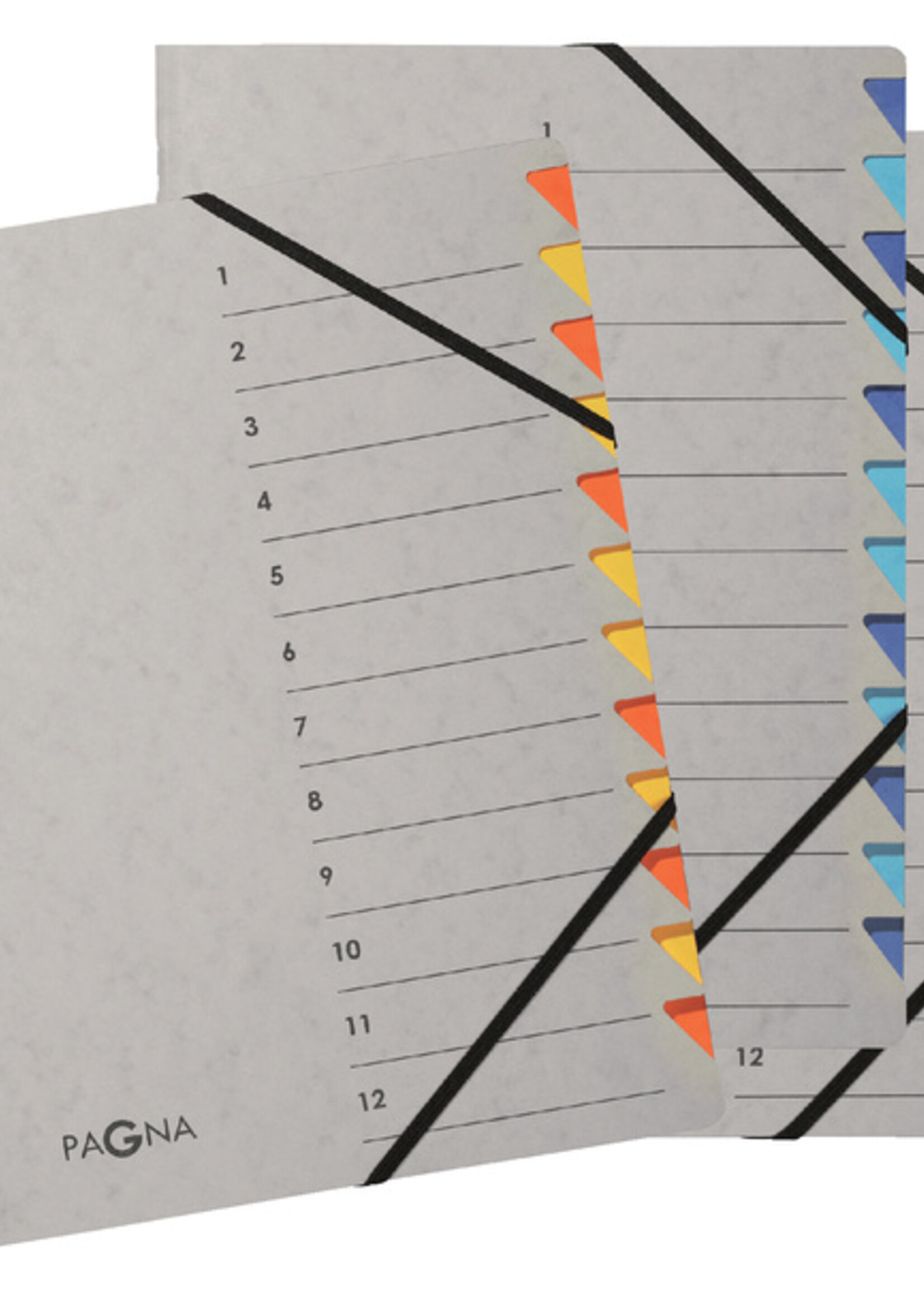 PAGNA Trieur Pagna Easy A4 7 intercalaires bleu clair/bleu foncé