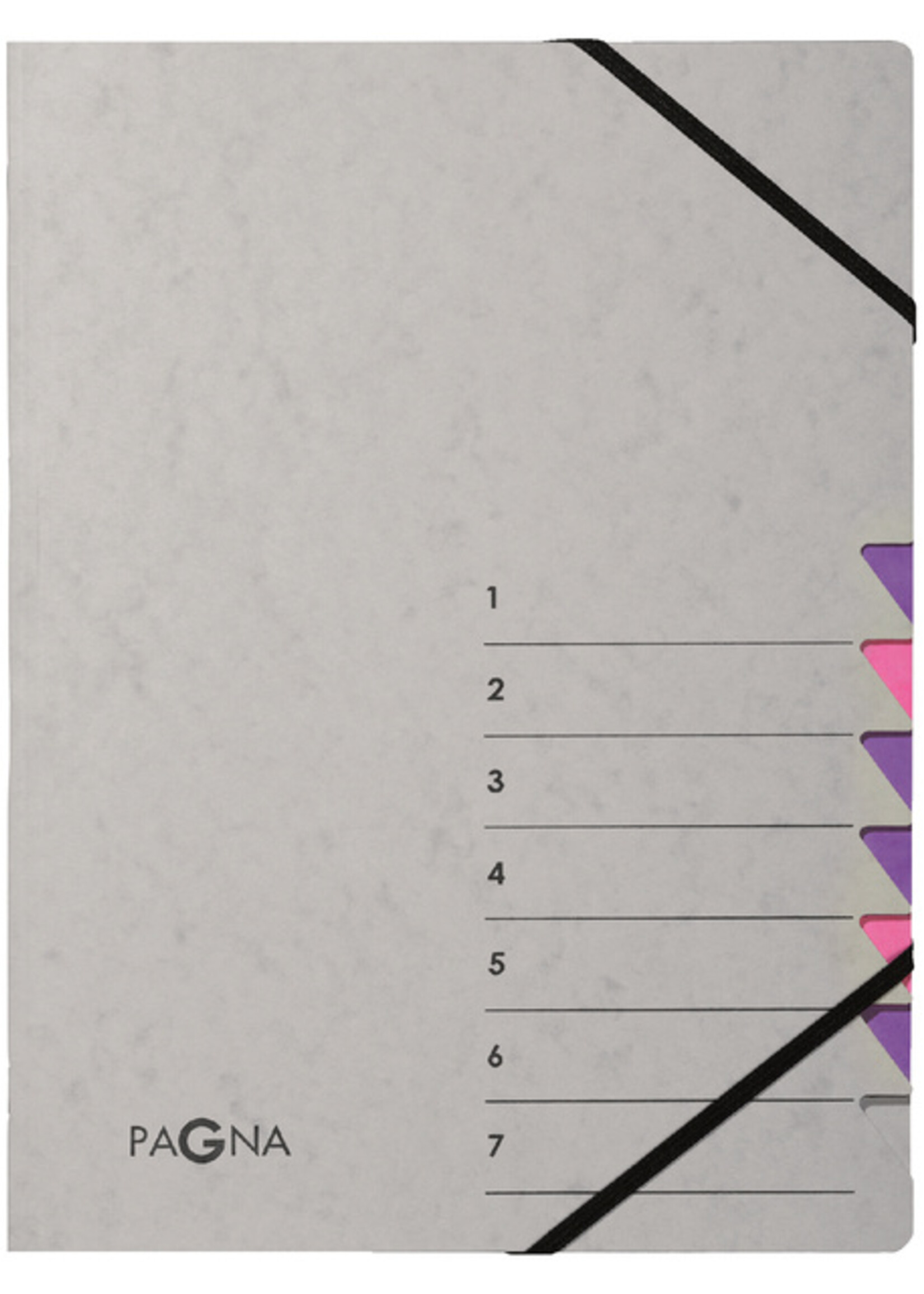 PAGNA Trieur Pagna Easy A4 7 intercalaires violet/rose