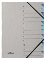 PAGNA Sorteermap Pagna Easy A4 12 tabs lichtblauw/donkerblauw