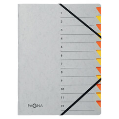 Trieur Pagna Easy A4 12 intercalaires jaune/orange