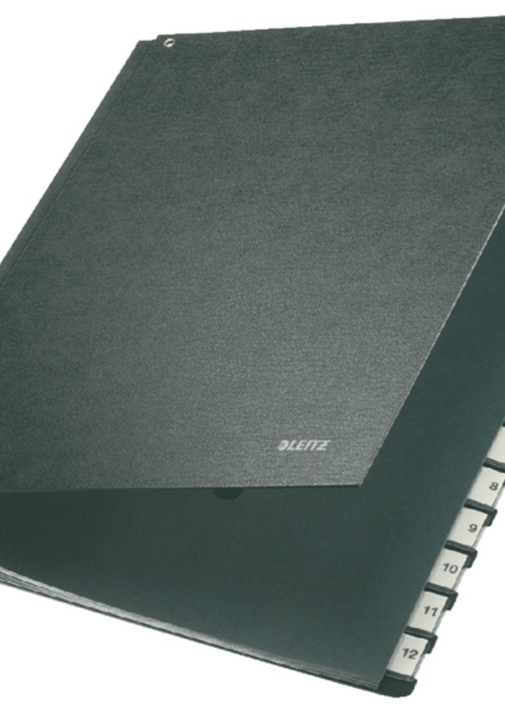 Leitz Termijnmap Leitz 1-12 270x18x345mm hardboard zwart