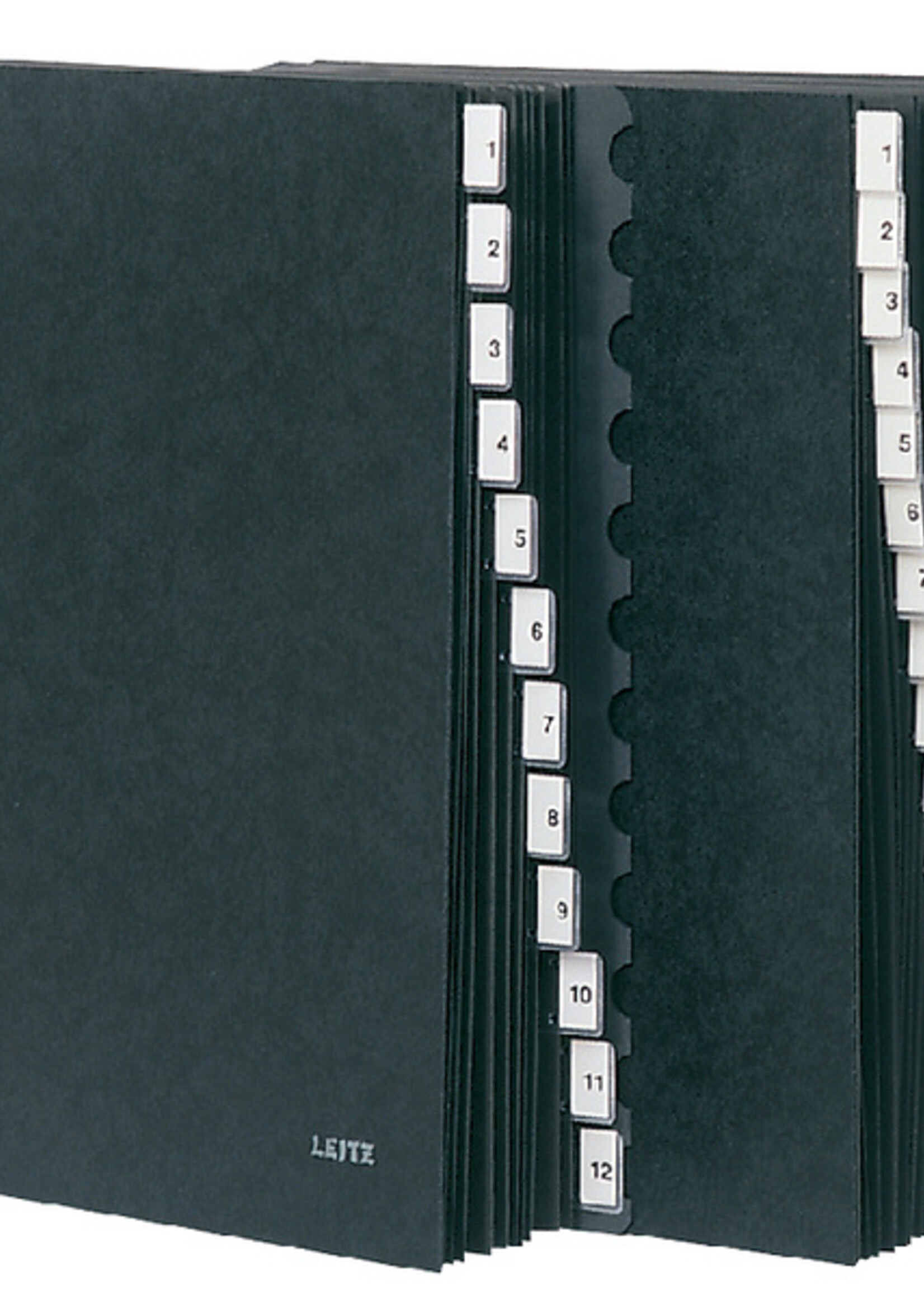 Leitz Termijnmap Leitz 1-31 + I-XII 270x50x345mm hardboard zwart