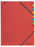 Leitz Sorteermap Leitz 7 tabbladen karton rood