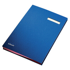 Vloeiboek Esselte 6210 karton 20tabs blauw