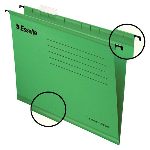 Pendaflex Dossier suspendu Esselte Classic Plus folio fond V vert