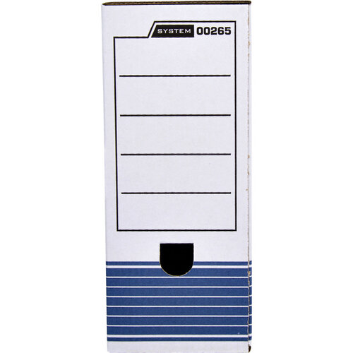 Bankers Box Archiefdoos Bankers Box System A4 100mm wit blauw