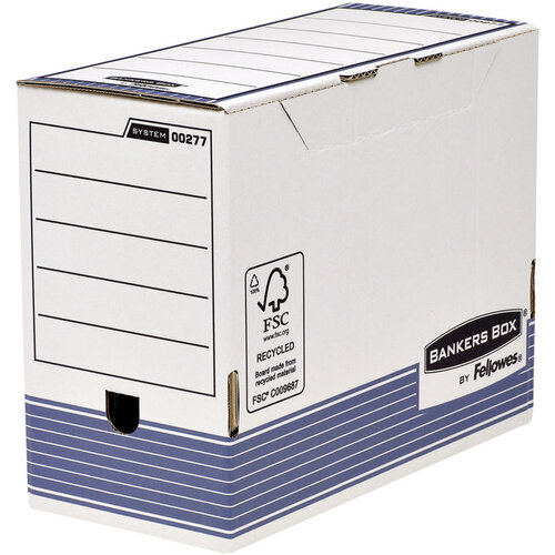 Bankers Box Boîte à archives Bankers Box System A4 150mm blanc-bleu
