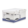 Bankers Box Caisse archives Bankers Box System Fold flip top Maxi blanc-bleu