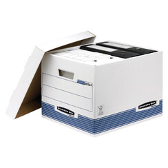 Caisse archives Bankers Box System standard blanc bleu