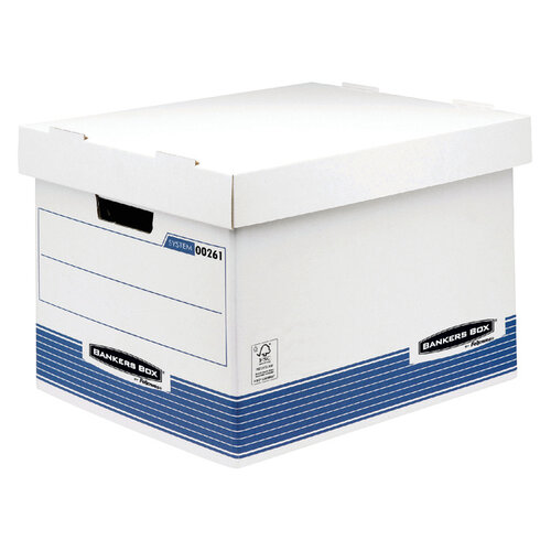 Bankers Box Archiefdoos Bankers Box System standaard wit blauw