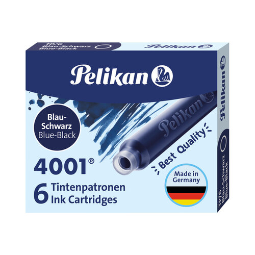 Pelikan Inktpatroon Pelikan 4001 blauw/zwart