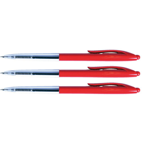 Quantore Stylo Bille Quantore rétractable Medium rouge