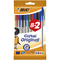 Bic Balpen Bic Cristal assorti medium zakje à 8+2 gratis