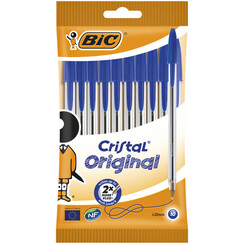 Stylo bille BIC Cristal bleu sachet 10 pièces