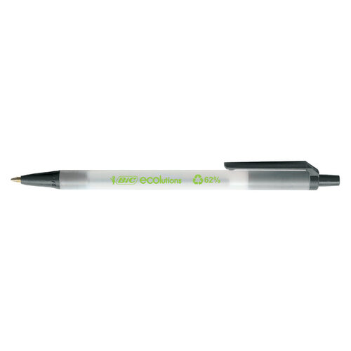 Bic Ecolutions Stylo Bille BIC Ecolutions Clic Stic Medium Noir