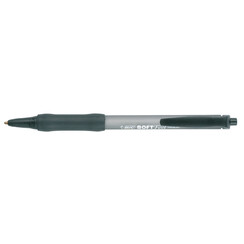 Balpen Bic Soft Feel Clic Grip zwart medium