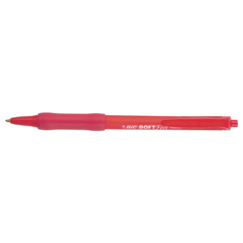 Bic Balpen Bic Soft Feel Clic Grip rood medium