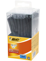 Bic Stylo Bille BIC M10 Tubo 50 Medium noir