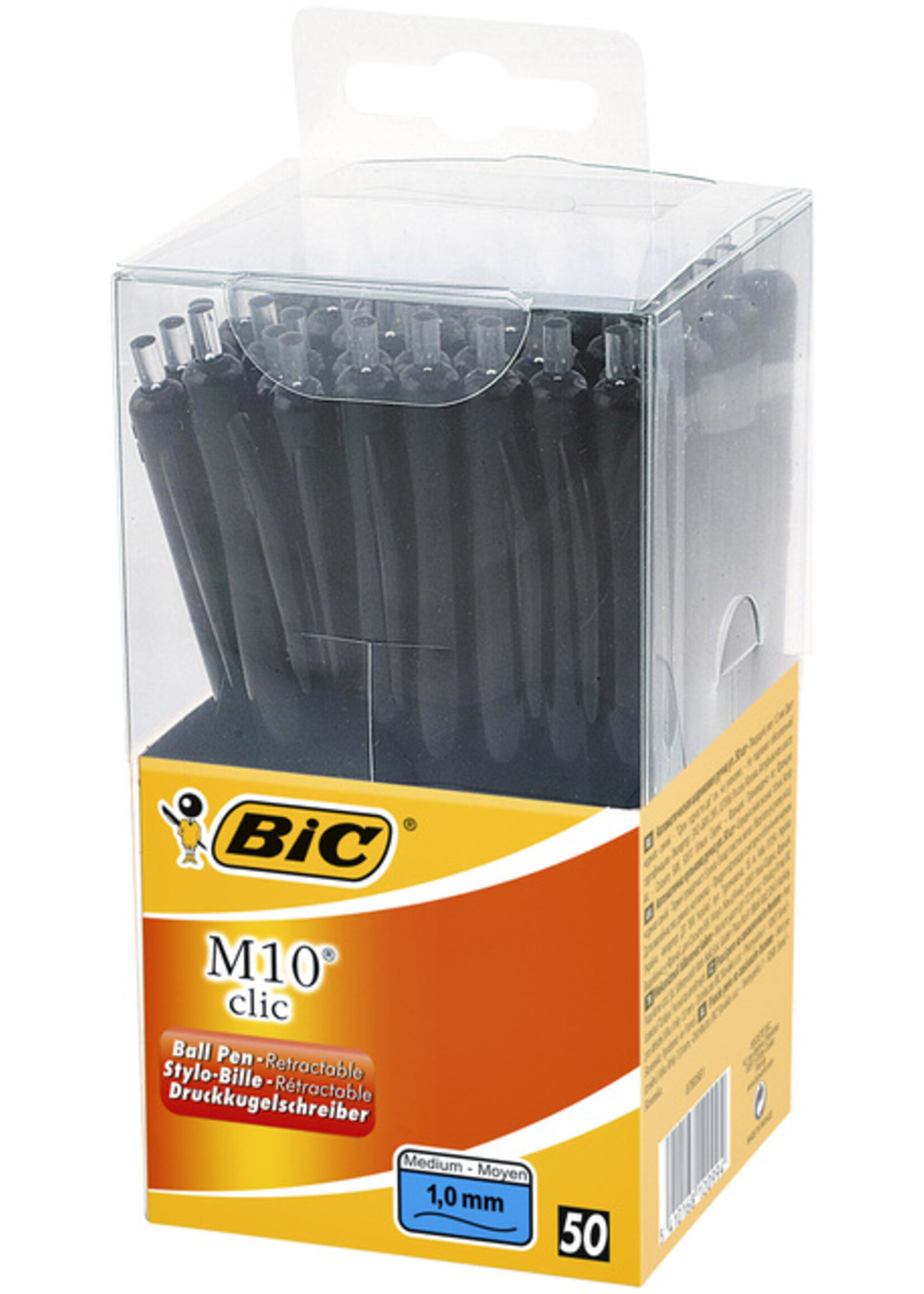 Bic Balpen Bic M10 Tubo 50 zwart medium