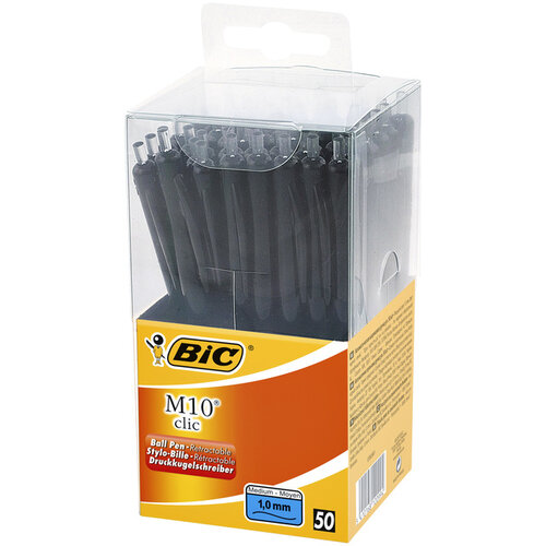 Bic Balpen Bic M10 Tubo 50 zwart medium