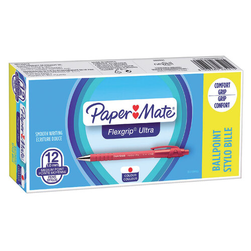 Paper Mate Balpen Paper Mate Flexgrip Ultra rood medium