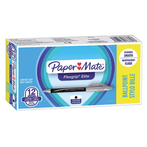 Paper Mate Balpen Paper Mate Flexgrip Elite zwart breed