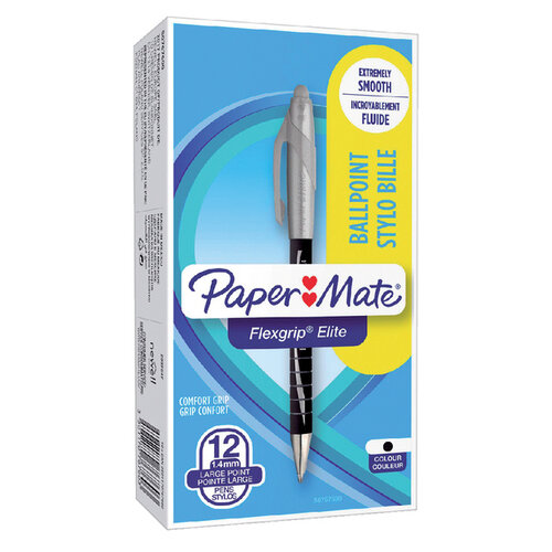 Paper Mate Balpen Paper Mate Flexgrip Elite zwart breed