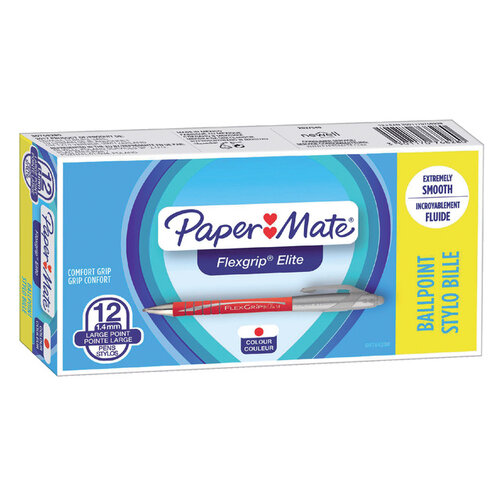 Paper Mate Balpen Paper Mate Flexgrip Elite rood breed