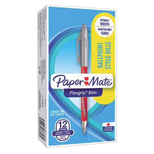 Paper Mate Balpen Paper Mate Flexgrip Elite rood breed