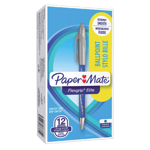 Paper Mate Balpen Paper Mate Flexgrip Elite blauw breed