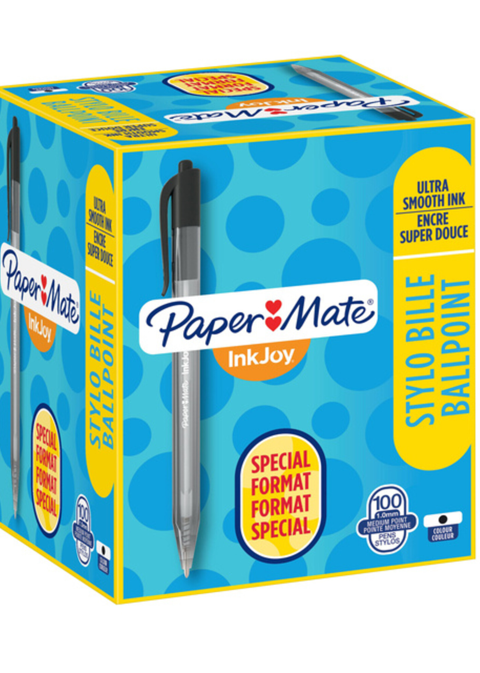 Paper Mate Inkjoy Stylo bille Paper Mate Inkjoy 100RT Medium noir 80+20 grat