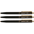 Quantore Stylo Bille Quantore rétractable avec clip métal Medium noir