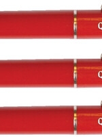 Quantore Stylo Bille Quantore rétractable avec clip métal Medium rouge