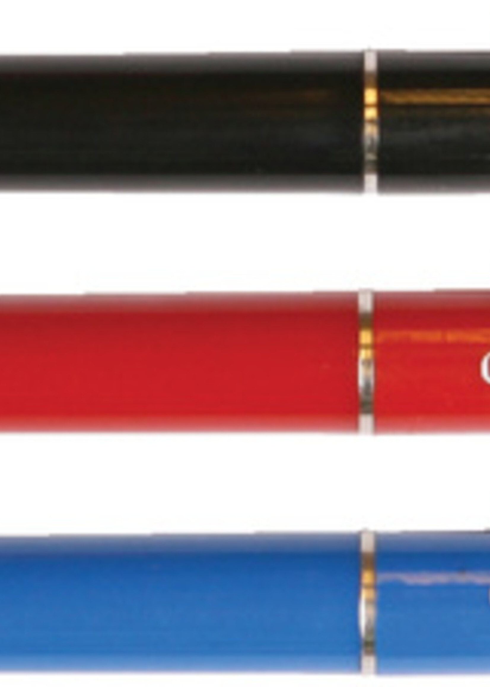 Quantore Balpen Quantore drukknop met metalen clip blauw medium