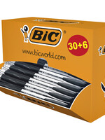 Bic Stylo Bille BIC Atlantis Classic Medium noir 30+6 gratuits