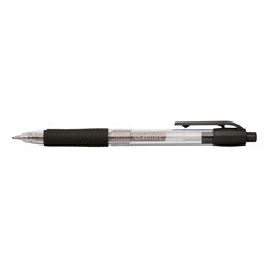 Gelschrijver Quantore gripdrukknop 0.7mm zwart