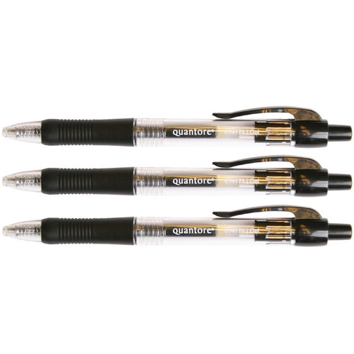 Quantore Gelschrijver Quantore gripdrukknop 0.7mm zwart