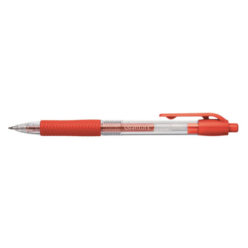 Quantore Stylo Gel Quantore Grip rétractable 0,7mm rouge