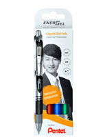 Pentel Roller gel Pentel Energel BL77 0,4mm blister de 4 pièces assorti