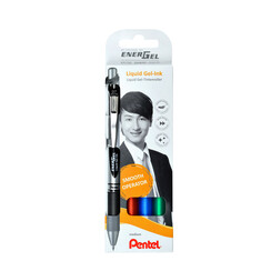 Roller gel Pentel Energel BL77 0,4mm blister de 4 pièces assorti