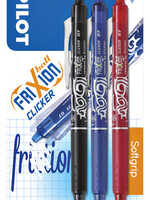 Pilot Rollerpen Pilot Frixion clicker assorti 0.35mm blister à 3 stuks