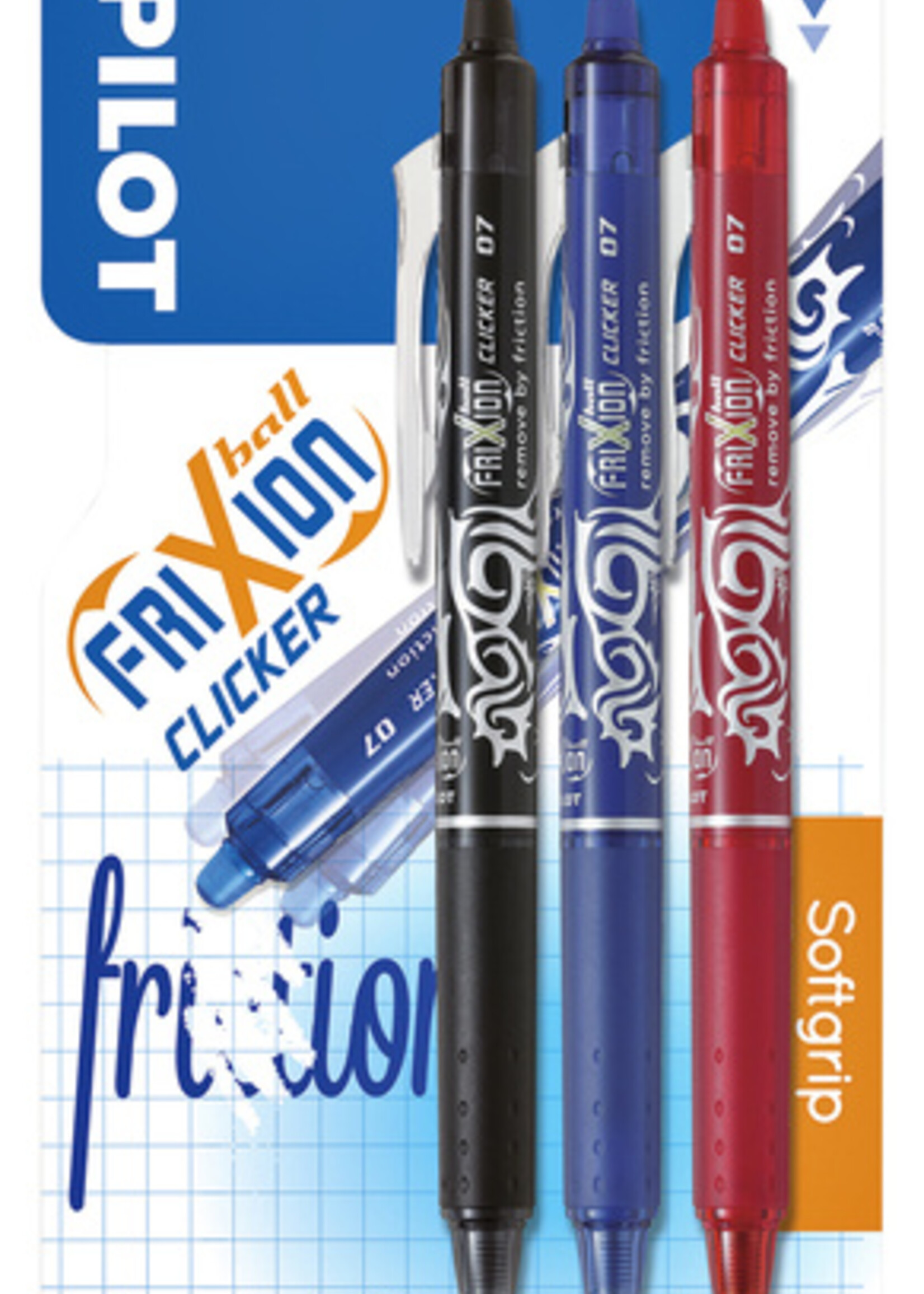 Pilot Roller Pilot FriXion Clicker assorti 0,35mm blister 3 pièces