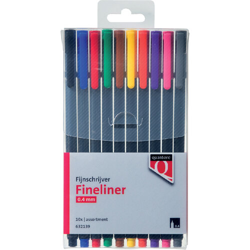 Quantore Fineliner Quantore assorti blister à 10 stuks