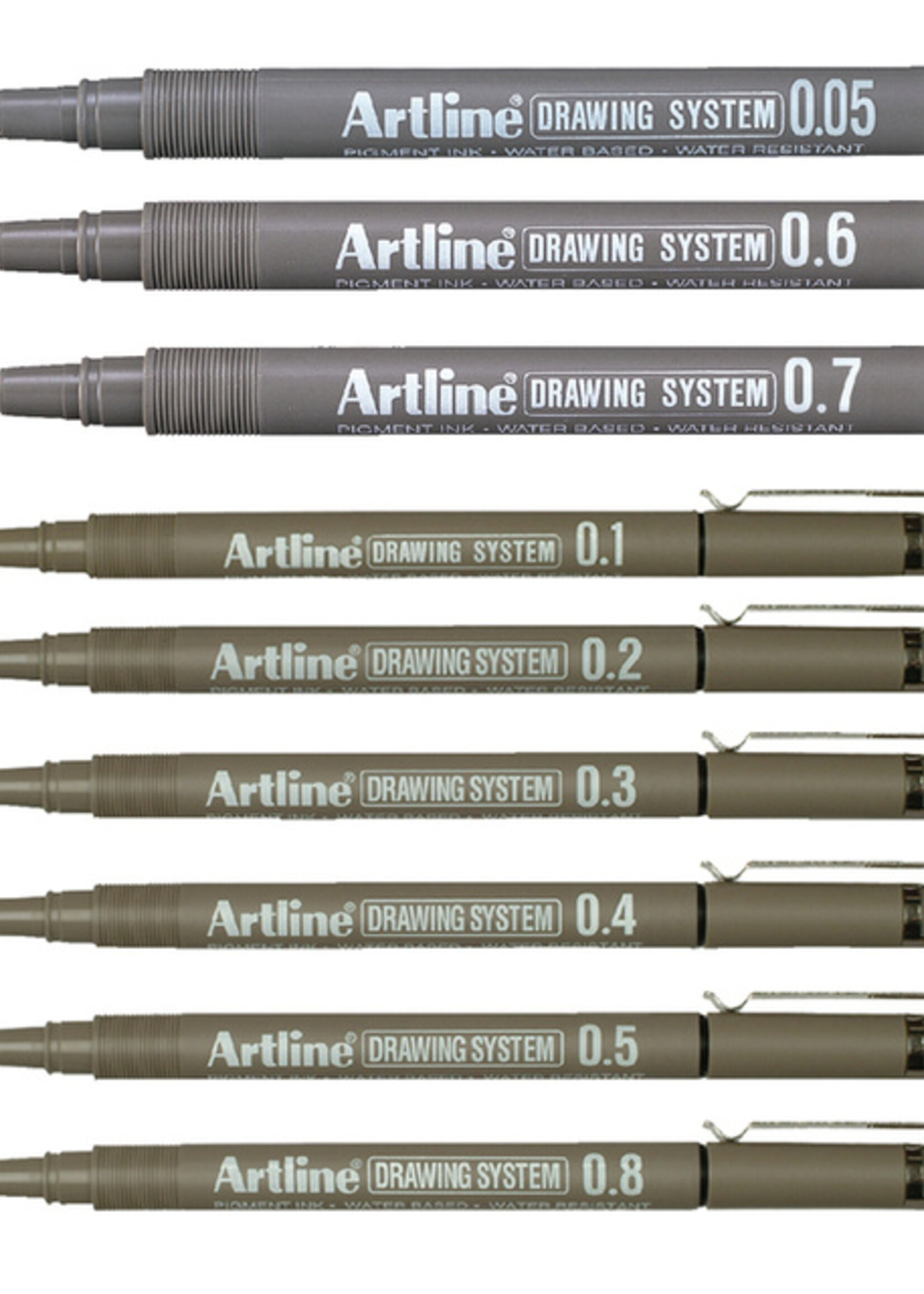 Artline Fineliner Artline set avec 0,1-0,3-0,5 et 0,7mm noir