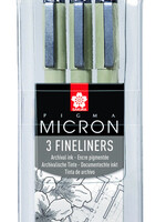 Sakura Fineliner Sakura pigma micron blister 3 stuks zwart