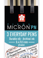 Sakura Fineliner Sakura Pigma Micron 0,4mm blister de 3 pièces assorti