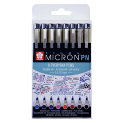 Fineliner Sakura Pigma Micron 0,4mm blister de 8 pièces assorti